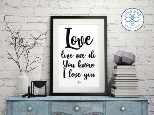 Blue Bee Poster - Love Me Do - Beatles