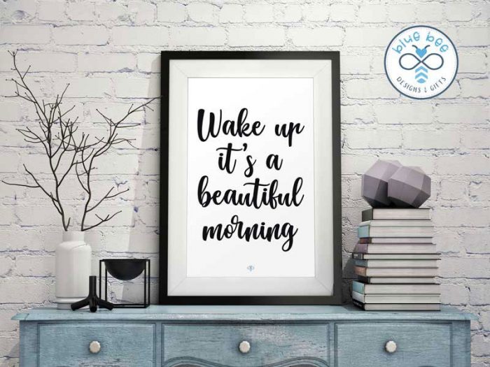 Blue Bee Poster - Wake Up Boo