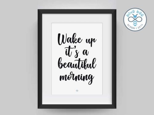 Blue Bee Poster - Wake Up Boo