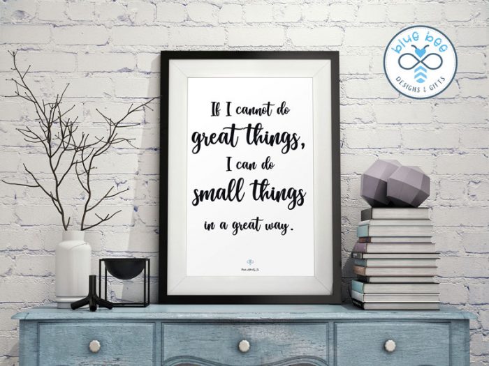 Blue Bee Poster - Great Things Martin Luther King