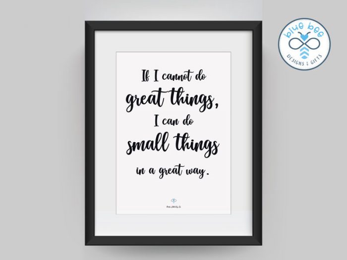 Blue Bee Poster - Great Things Martin Luther King