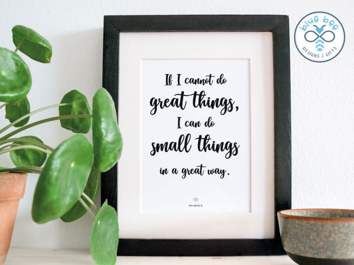 Blue Bee Poster - Great Things Martin Luther King