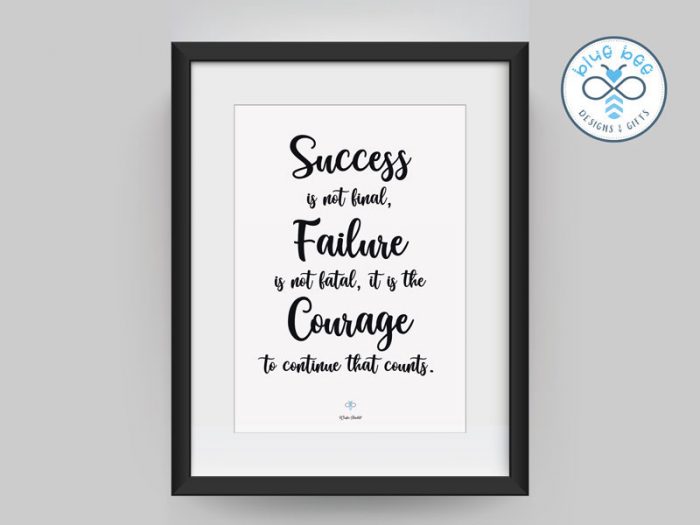 Blue Bee Poster - Success Churchill